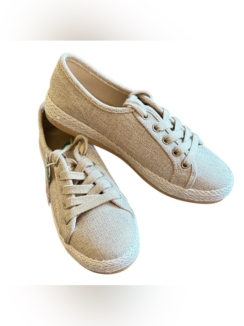 Tommy Bahama Beige Canvas Espadrille Sneakers